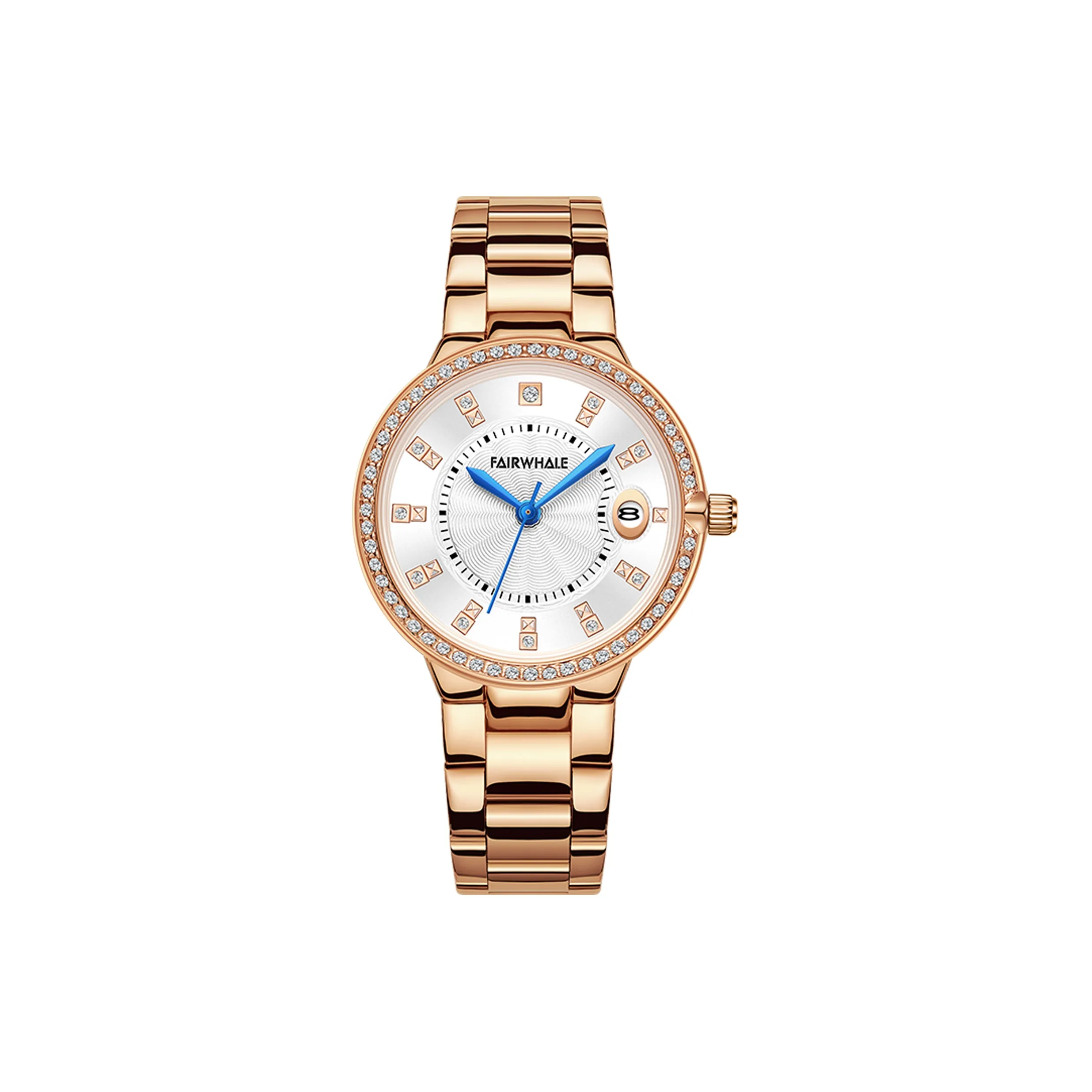 FAIRWHALE Smart Series Кварцевый механизм ремешок из нержавеющей стали женские часы белый циферблат