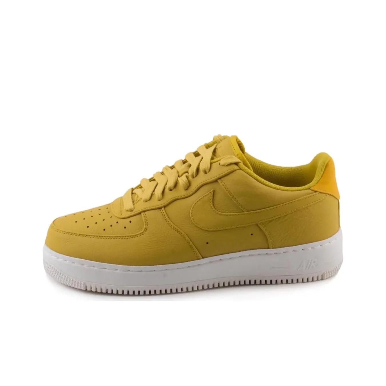 Nike Air Force 1 Slip-Resistant Cushioning Low-Top Skateboard Shoes Men's Yellow White