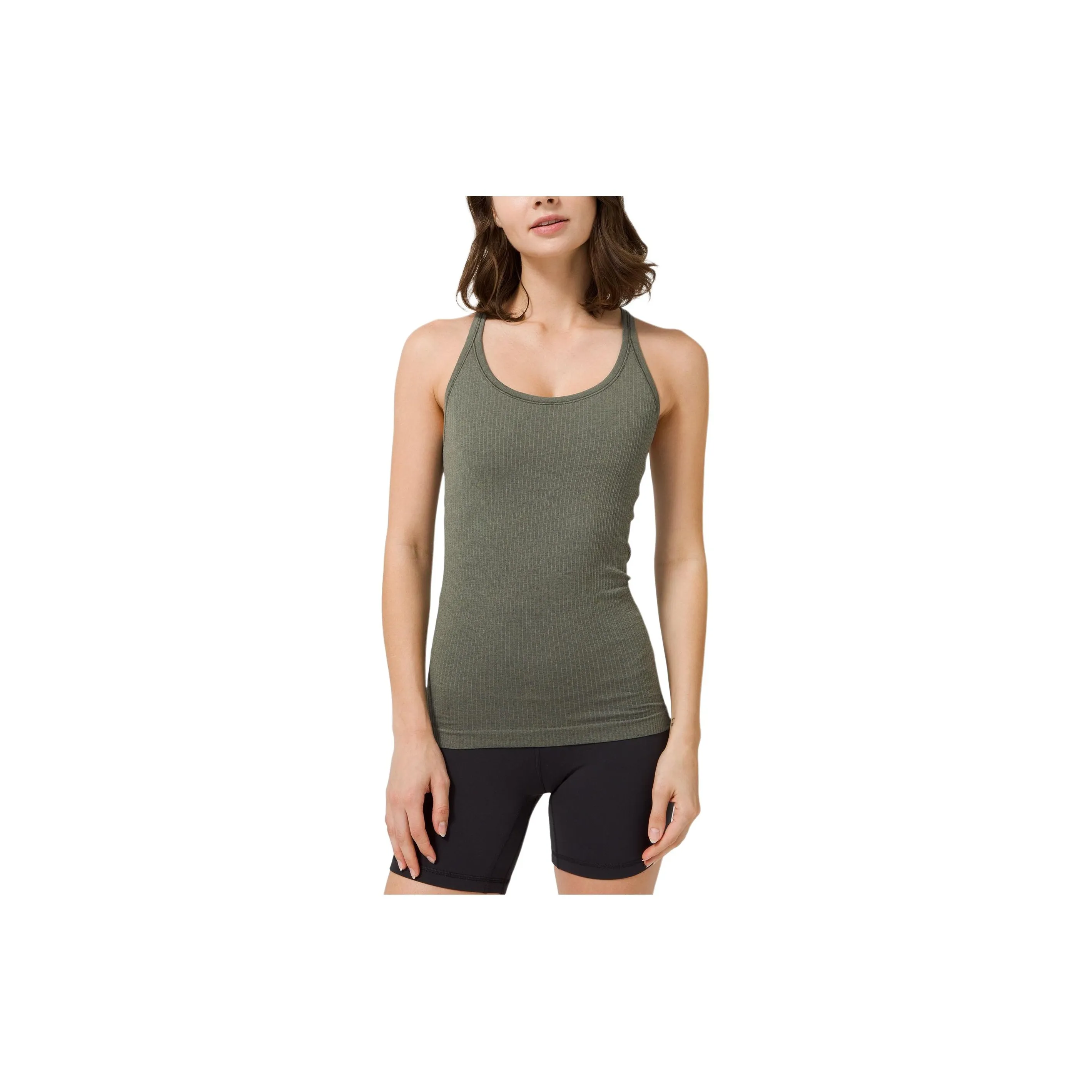 Lululemon Ebb To Street Sport Vests Women's Green Gray