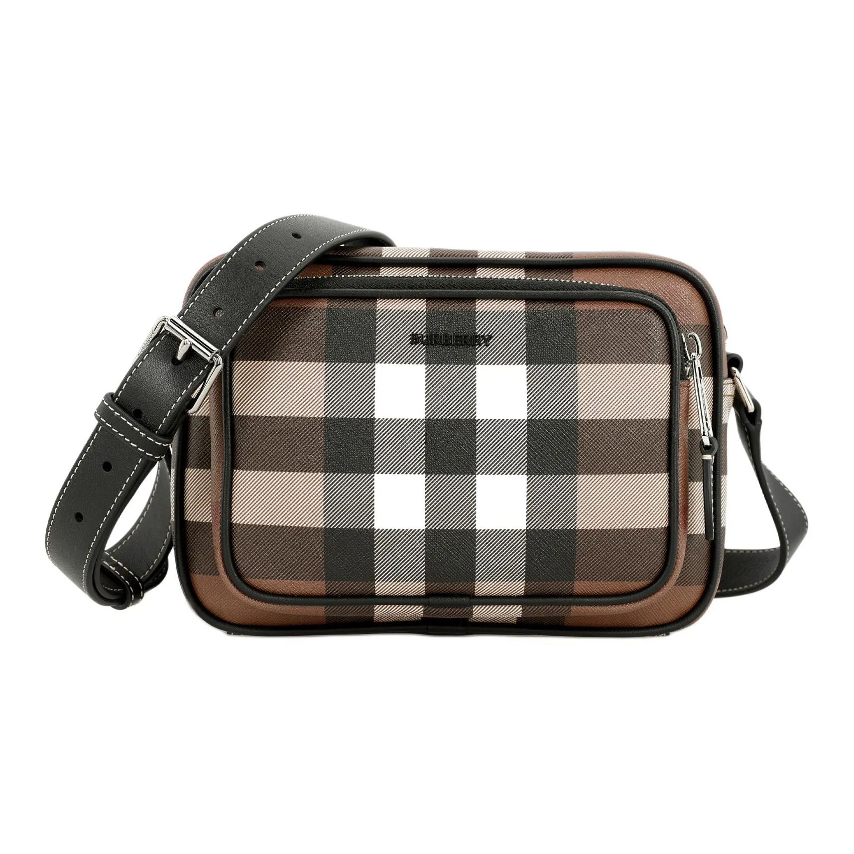 Burberry Leather Messenger Bag Shoulder Bag Camera Bag Crossbody Bag Men's Dark Birch Brown