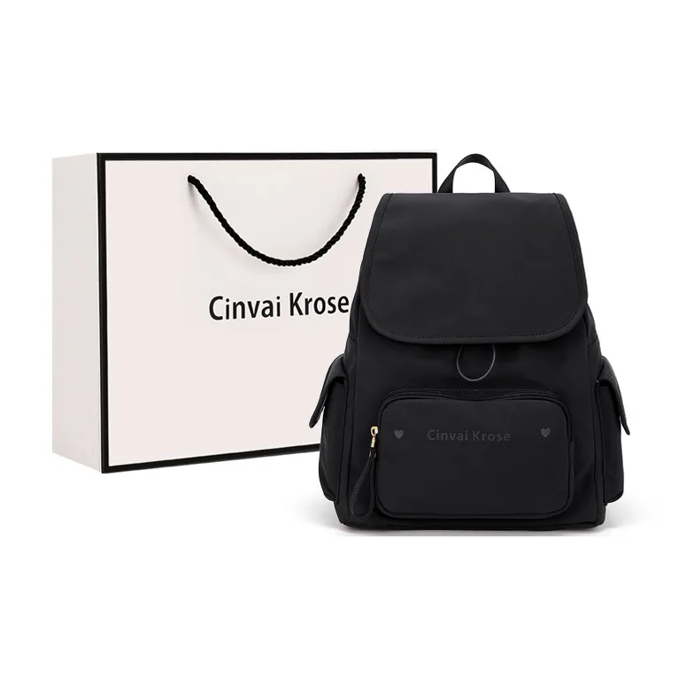 CinvaiKrose Ткань Холст Рюкзак Для Коротких Бизнес-Путешествий и Путешествий Средний Женский Бордовый Экрю Черный
