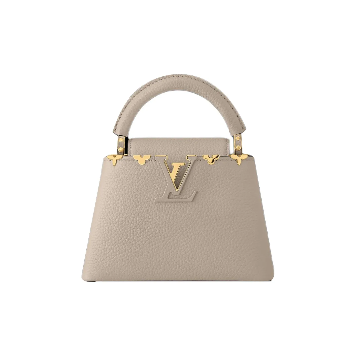LOUIS VUITTON Capucines Taurillon Leather Capson Handbag, Shoulder Bag, Crossbody Bag Mini Women's Elephant Gray