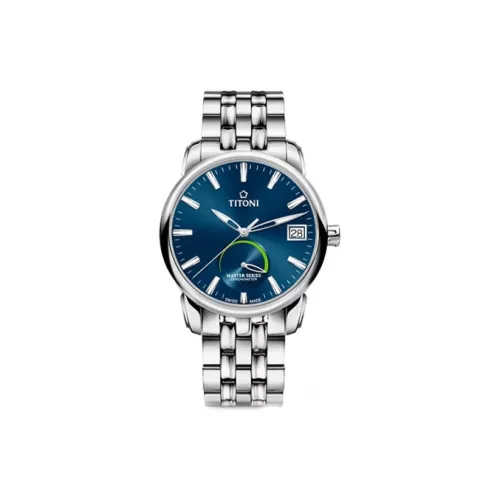 TITONI Автоматический Механический Часы Мужские Movement 41 мм Синий