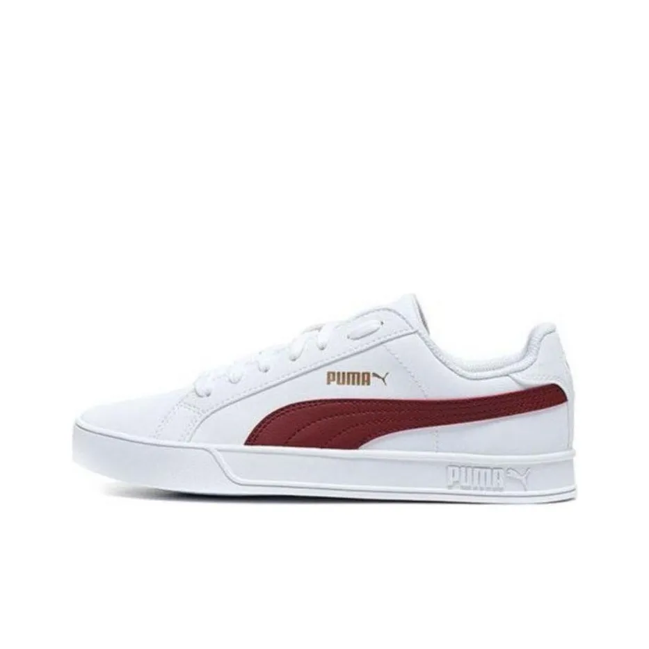 PUMA Smash Vulc Low Топ Кроссовки для скейтбординга Унисекс Белый Красный