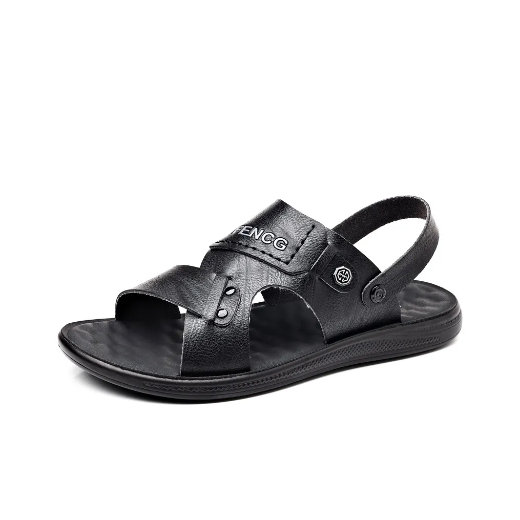 Dignitaries Plus Size Beach Sandals Men's Black