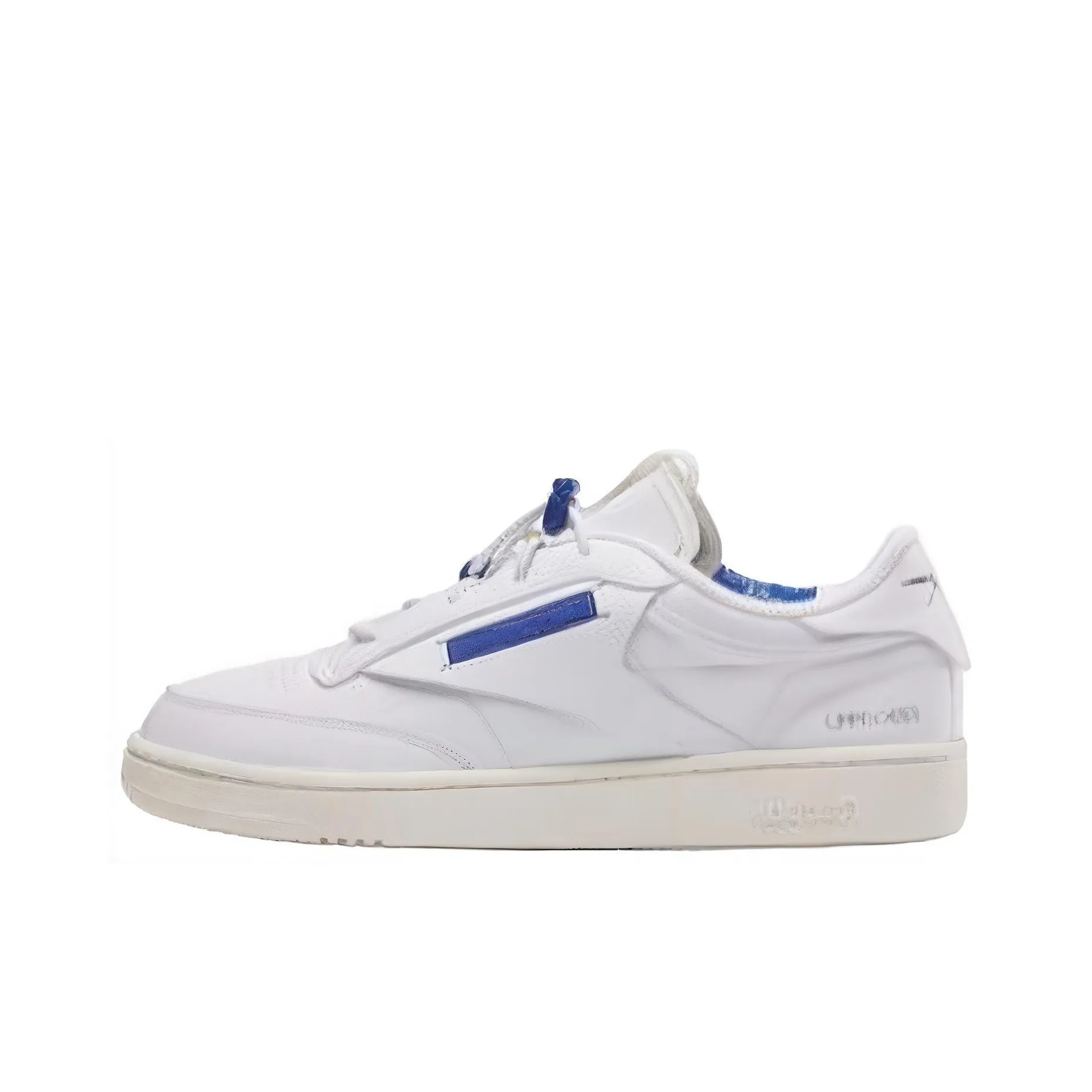 Молоко x Reebok совместная серия Club C Series 85 VEGAN Low Топ Скейтборд Кроссовки Унисекс Белый Синий