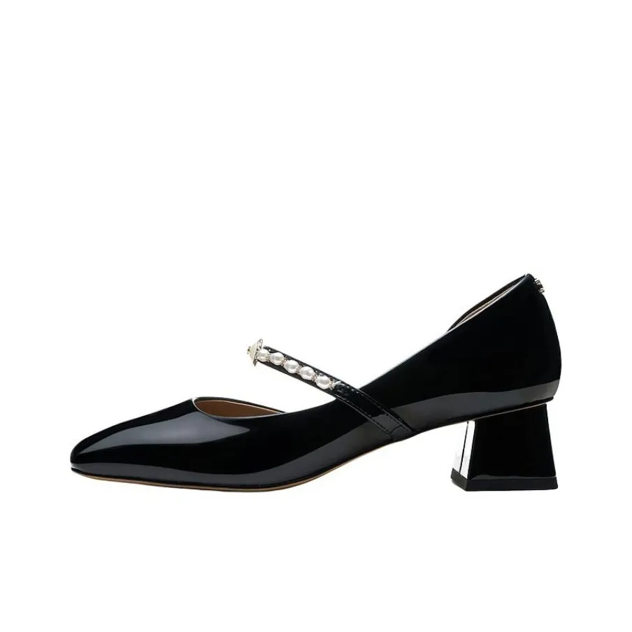 SAM EDELMAN Chunky Heel Mary Jane Shoes Women
s