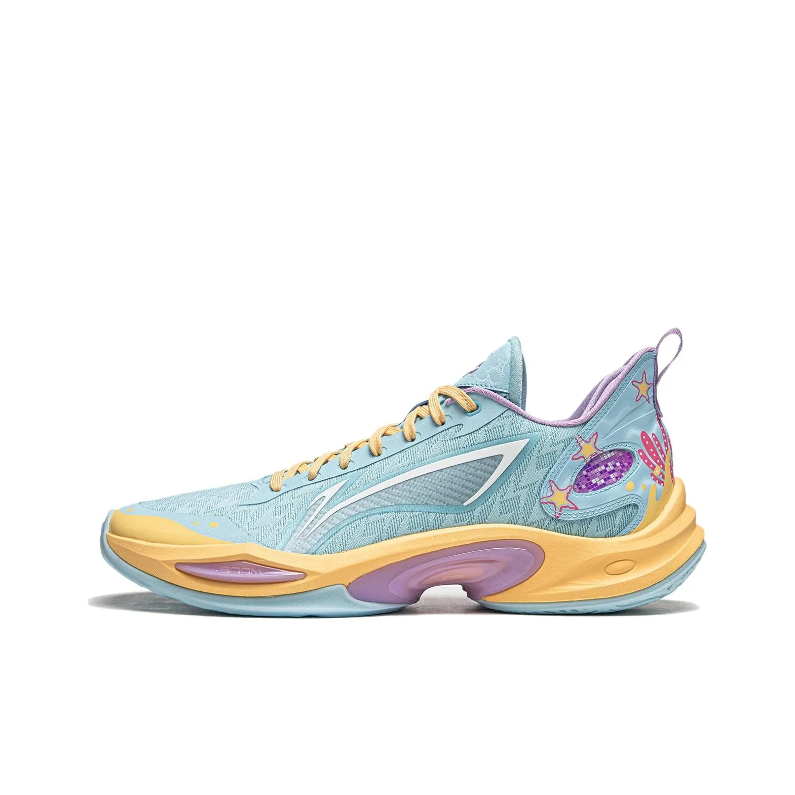LINING Super Light 2024 Basketball Shoes Men's Low Top Refreshing Blue
