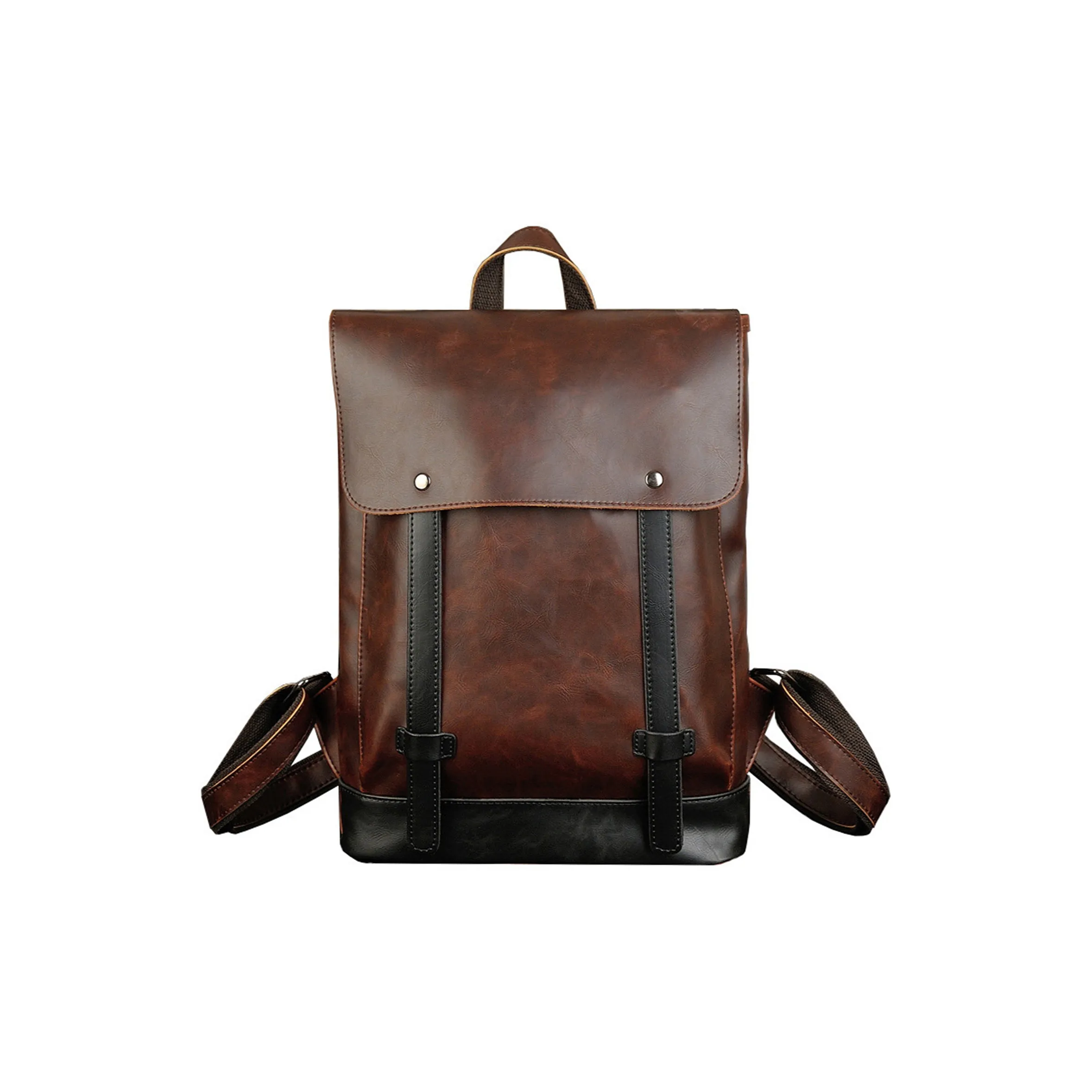 Slazenger PU Travel Biker Backpack Unisex Coffee
