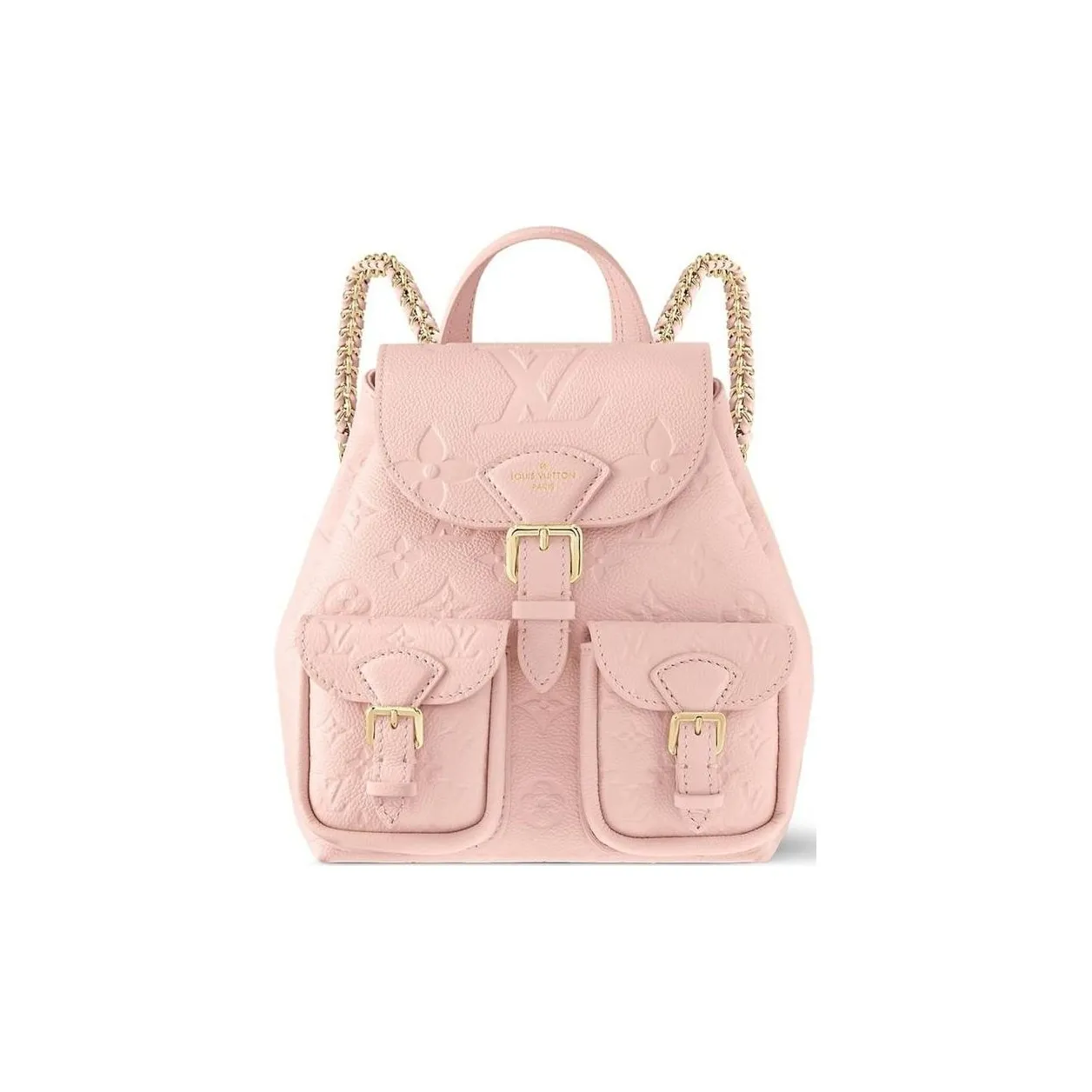 LOUIS VUITTON BACKUP Leather Backpack Women's Cherry Blossom Pink