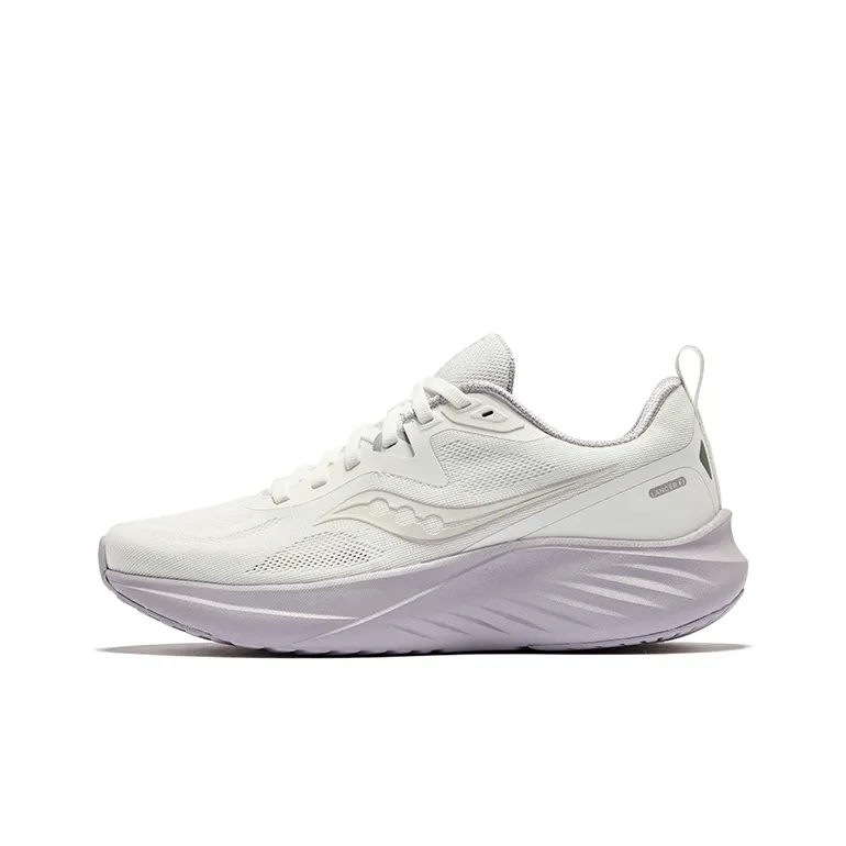 Saucony LANCER 3 Амортизация Дышащий And Широкий Низкий Топ Беговые кроссовки Женские Белый Фиолетовый