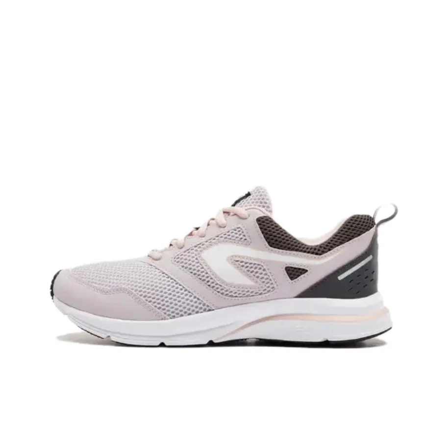 DECATHLON Wear Resistant Breathable Cushioning Low Top Running Shoes Women's Pink Black