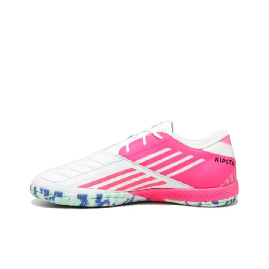 DECATHLON IC/IN Anti Slip Wear Resistant Soccer Shoes Men's White Pink