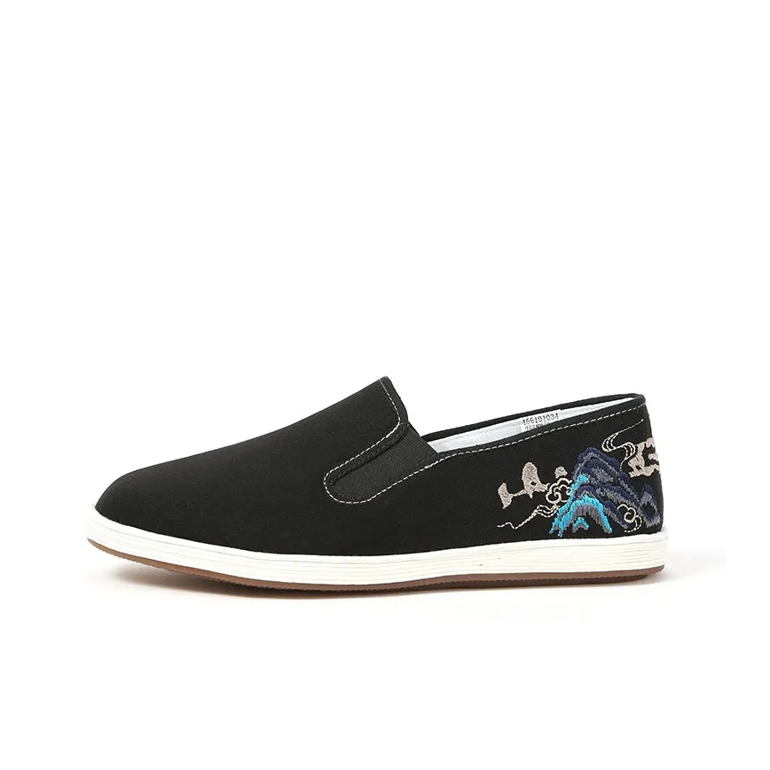 Old Meihua Men's Casual Shoes Beijing Style Cloth Shoes With Breathable Sole National Trendy Shoes Slip on Cloth Shoes