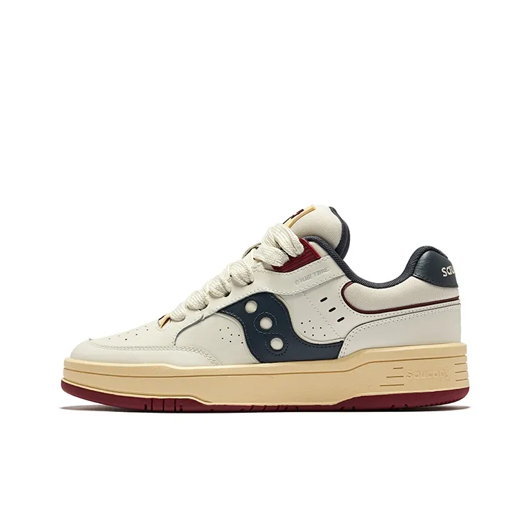 Saucony CHILLTIME Slip Resistant Low Top Casual City Commute Running Shoes Unisex Beige Blue Red