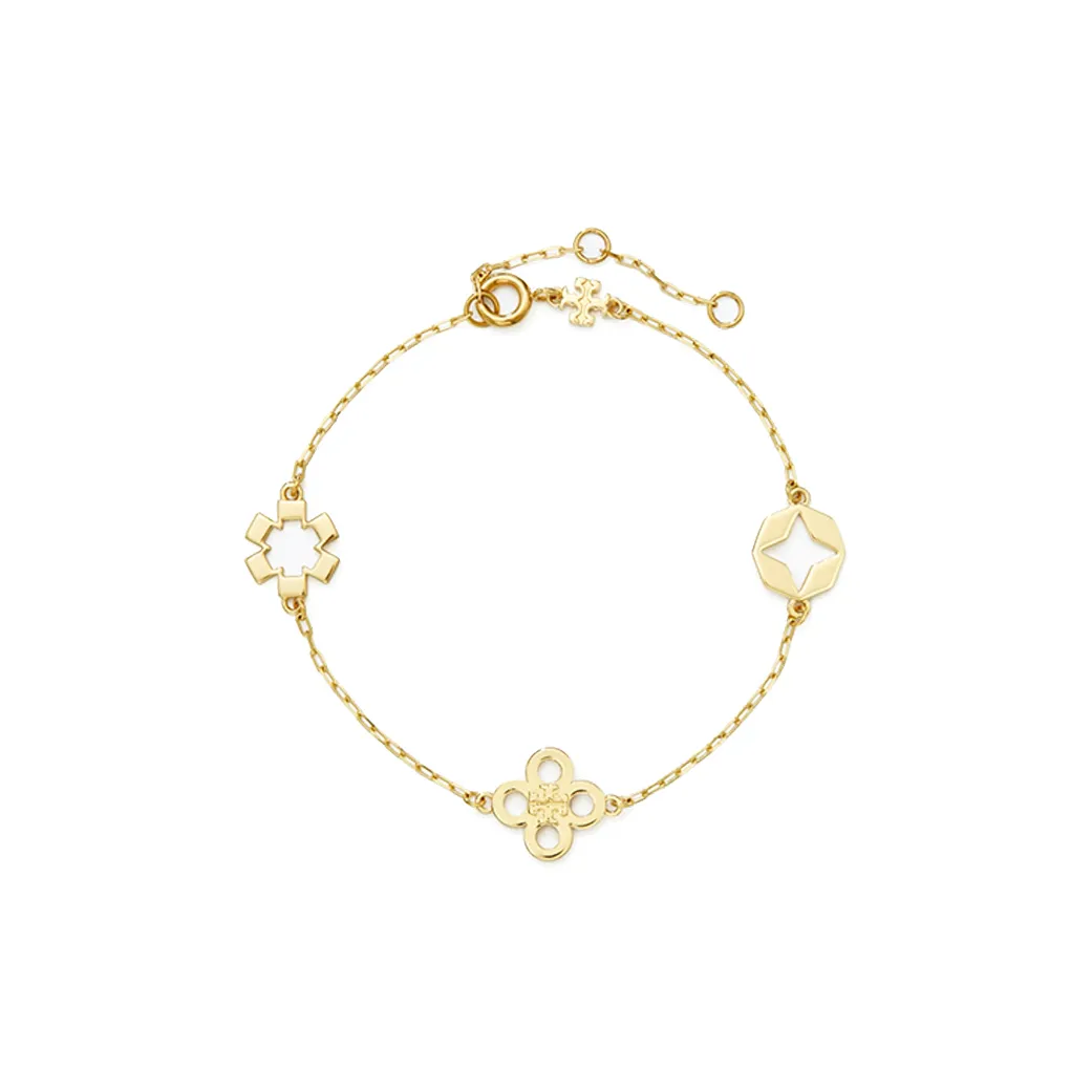 TORY BURCH Браслеты из латуни с золотым покрытием Женские Золото