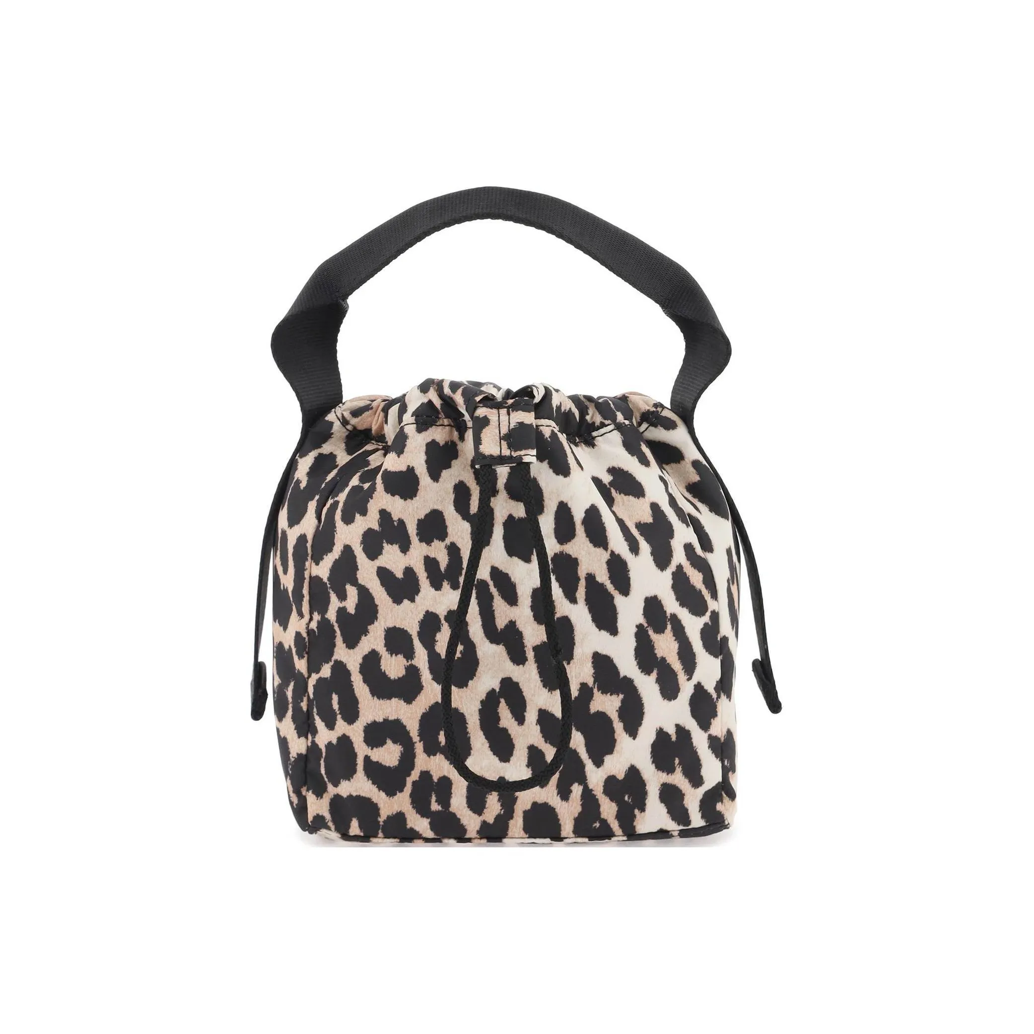 GANNI Recycled Material Handbag Women's Leopard Print