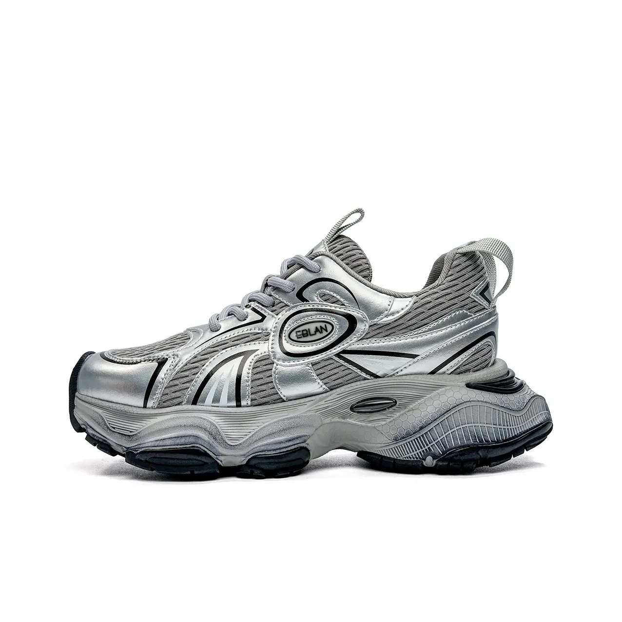 EBLAN Low-Top Chunky Sneakers Unisex Silver