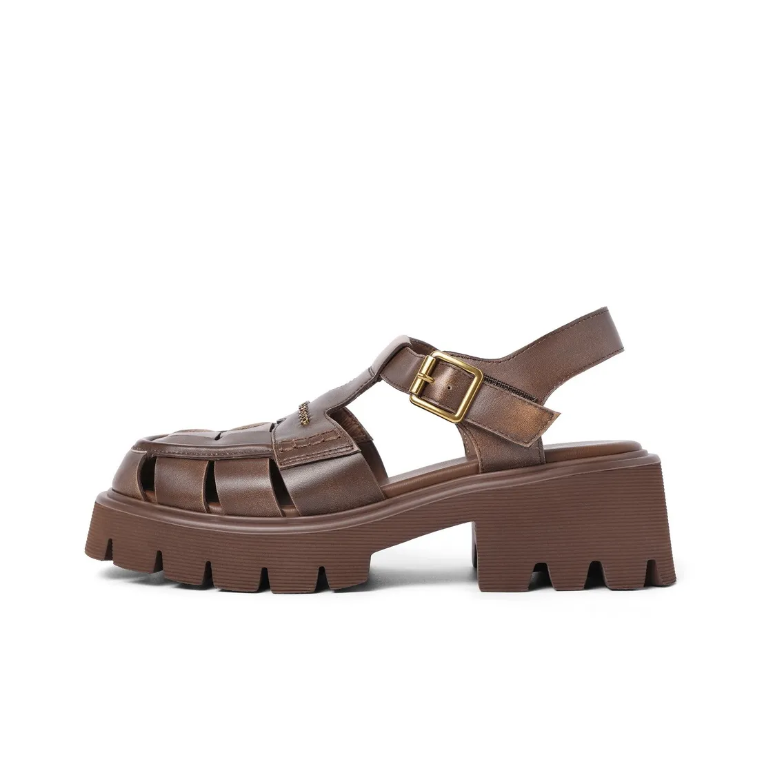 Сандалии BELLE Римские 5CM Женские Коричневые Черные