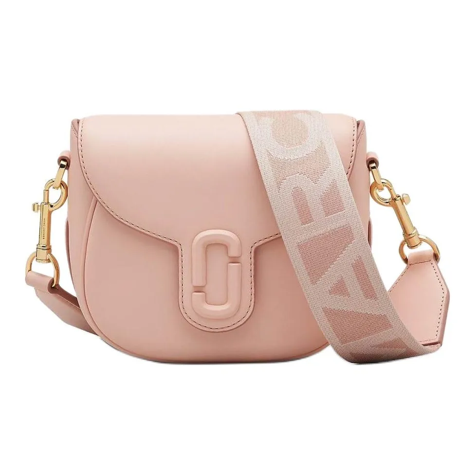 MARC JACOBS Smooth Leather Saddle Bag, Shoulder Bag, Crossbody Bag Trumpets Women's Rose Pink