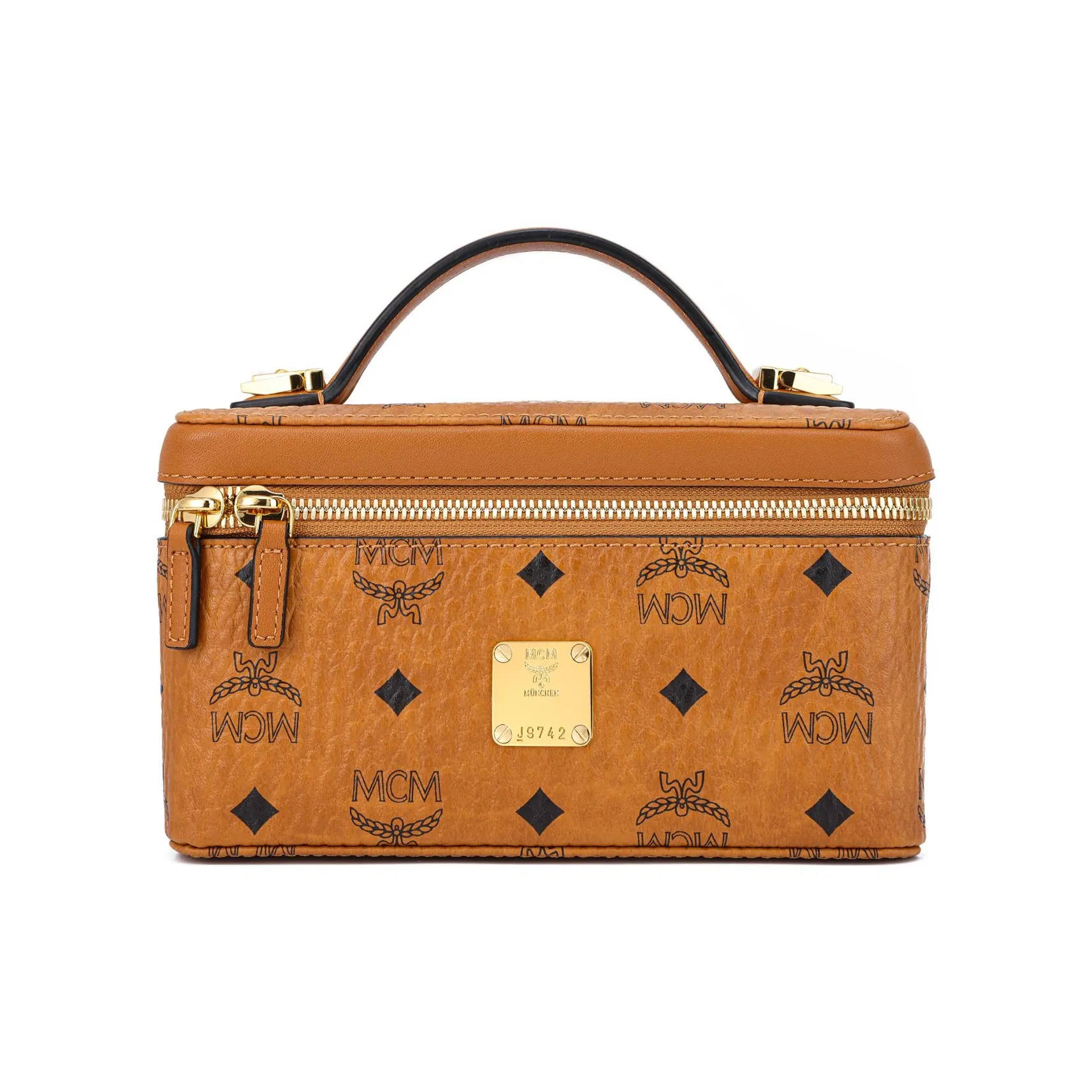MCM Leather Makeup Bag, Shoulder Bag, Crossbody Bag, Handbag Women's Brown