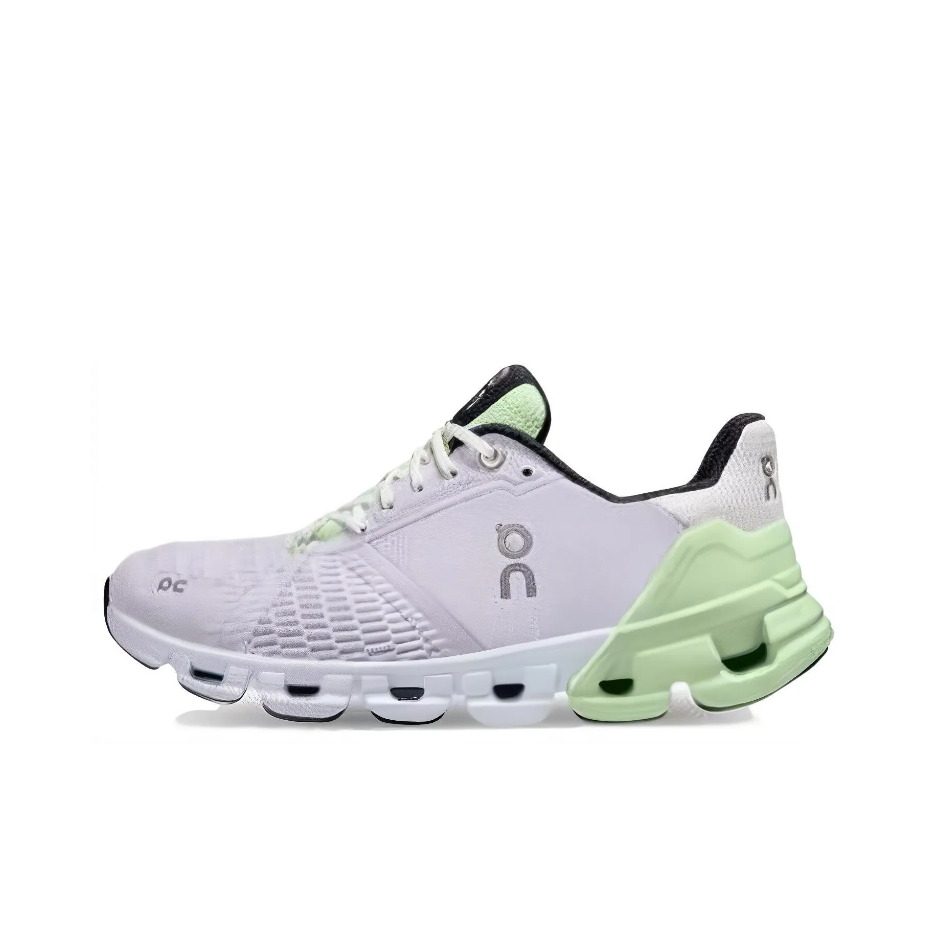 On Cloudflyer Durable Breathable Low Top Running Shoes Women's White Green
