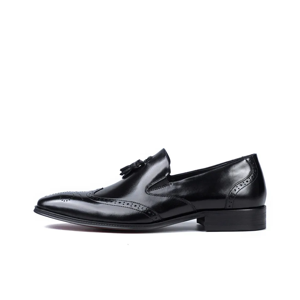 ASTON M.JAZZ Dress Shoes Men's Low Top Black/Coffee