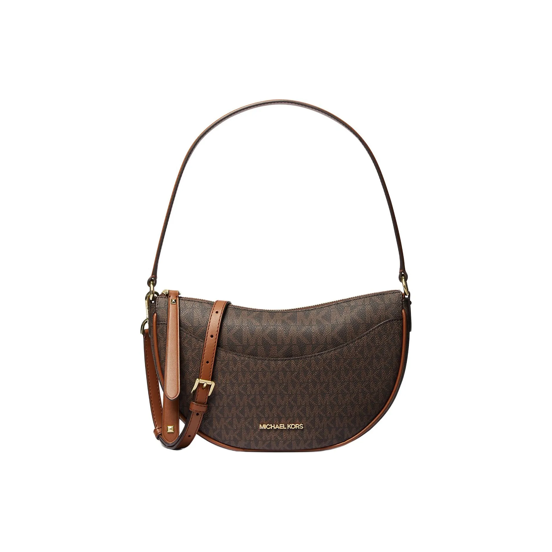 MICHAEL KORS Dover Canvas Crossbody Bags Medium Size Women's Brown