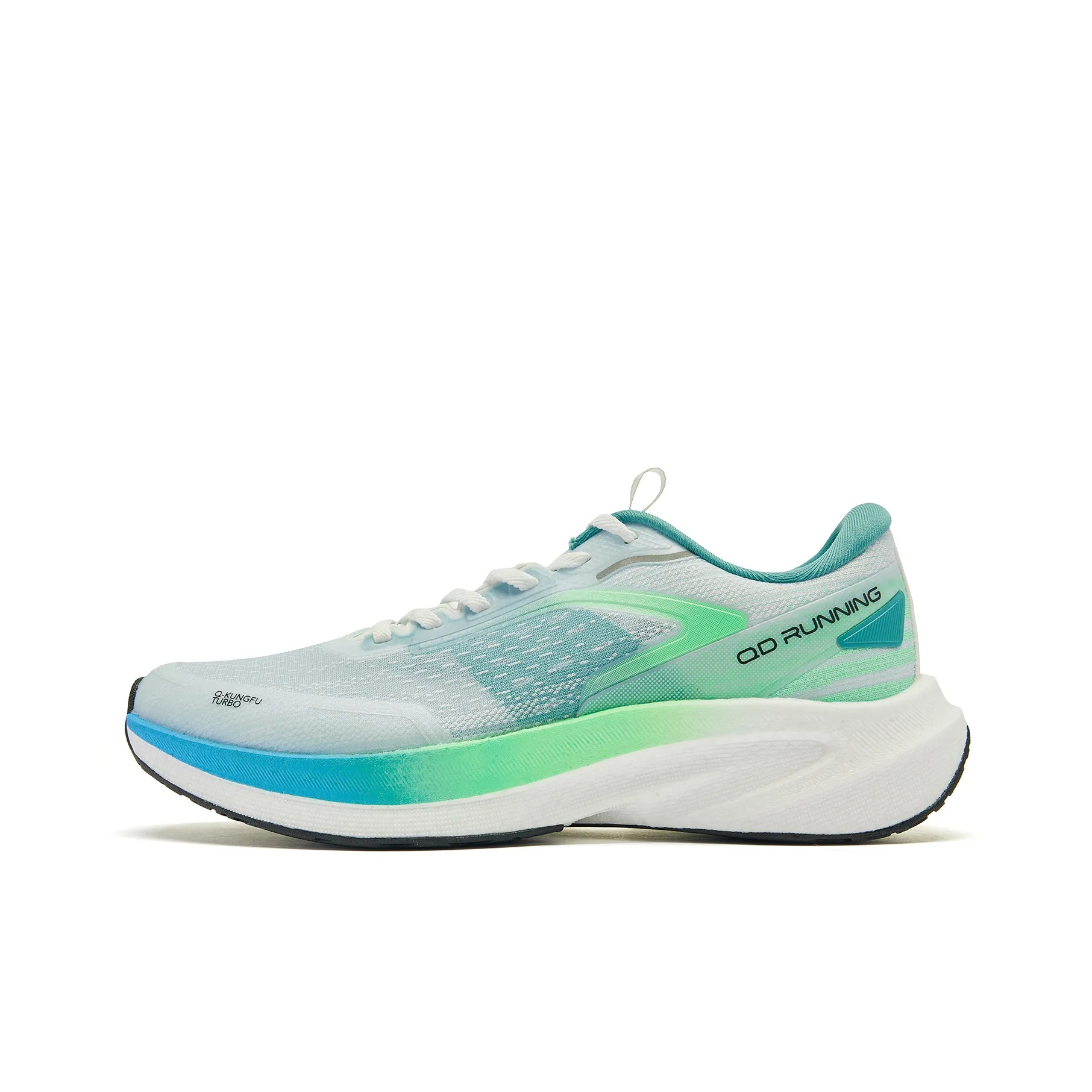 QIAODAN Flying Shadow 4 LITE Anti Slip Wear Resistant Low Top Running Shoes Men's Jordan White Aurora Green