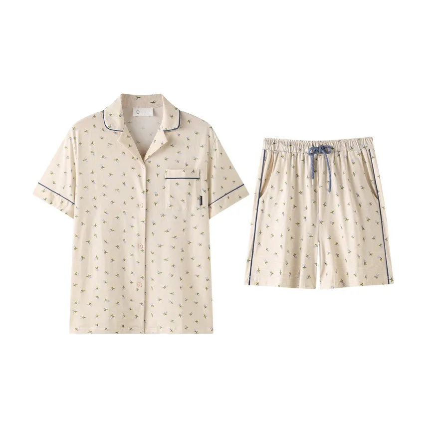 Meonsill Pajama Set Women's Beige Apricot