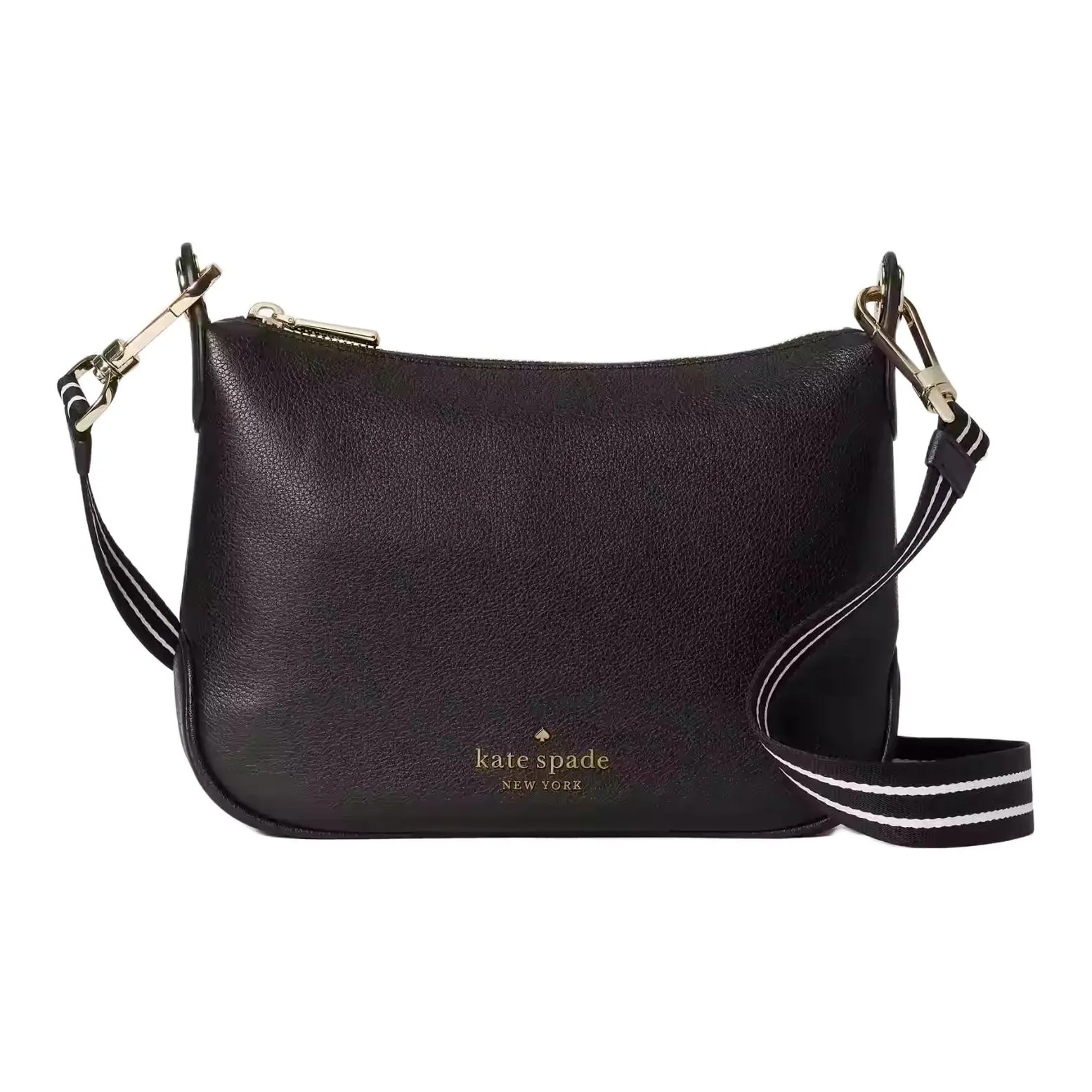 Kate Spade Pebbled Leather Shoulder Bag Crossbody Bag Small barcelona Women's Black