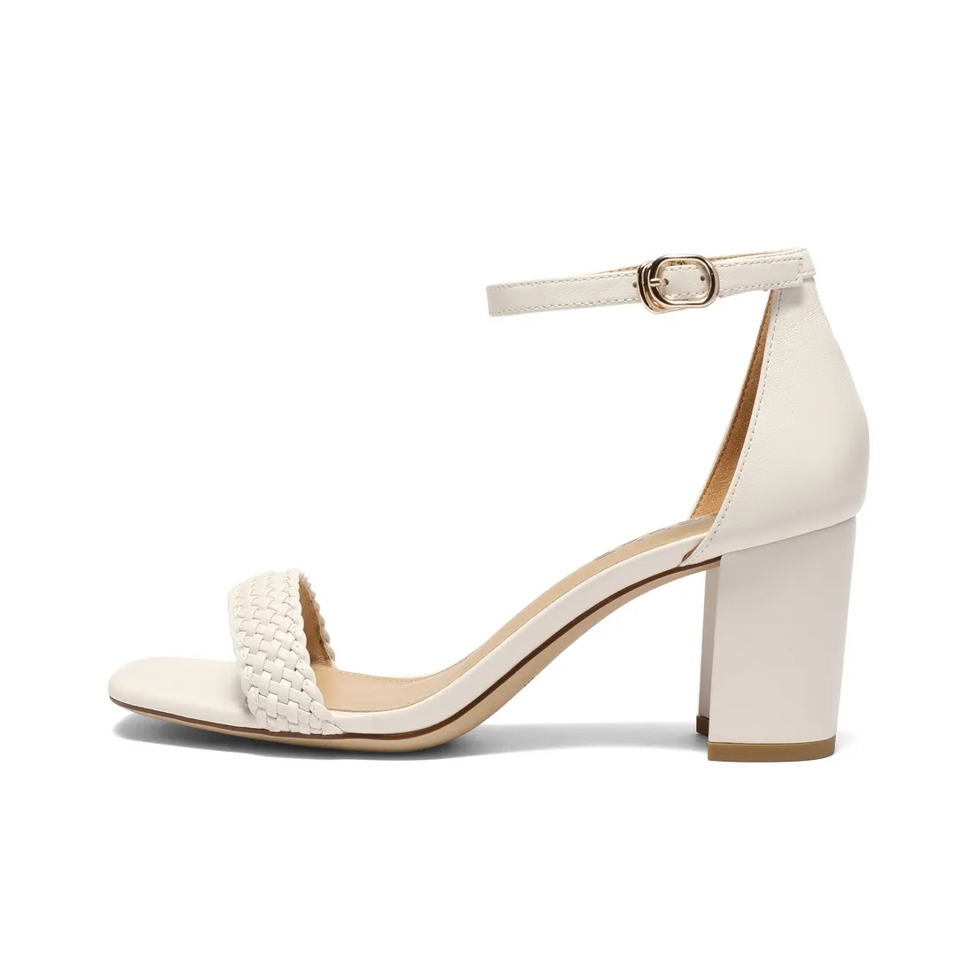 BELLE One Strap Sandals 7CM Women's Ecru, Apricot