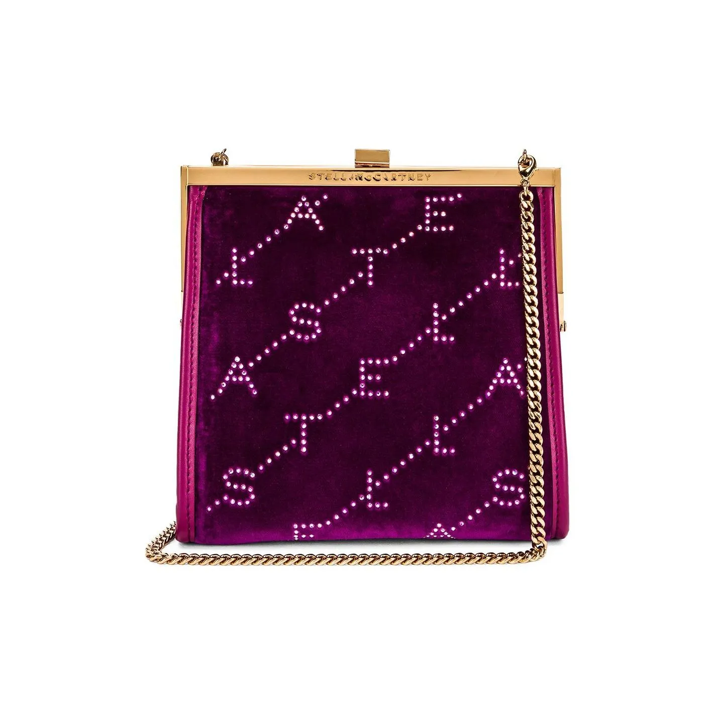 Stella McCartney Velvet Crossbody Bag, Shoulder Bag Women's Purple