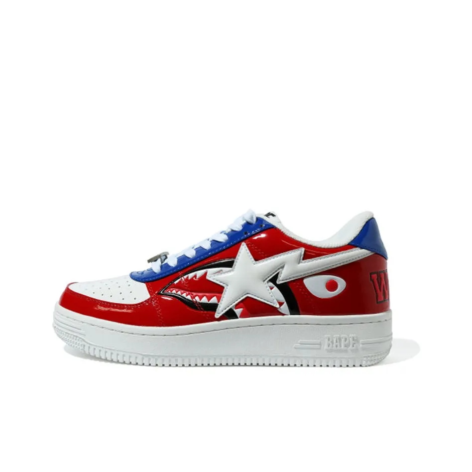 A BATHING APE BAPE STA Низкий Топ Стильный Скейтбординг Женский Красный