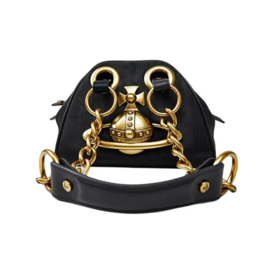 Vivienne Westwood Viscose One Shoulder Handbags Women's Black