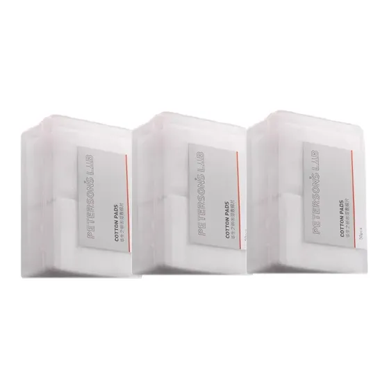 PETERSONS LAB Влажные компрессы хлопковые подушечки мягкие и дружественные к коже 50 шт 50 листов * 3