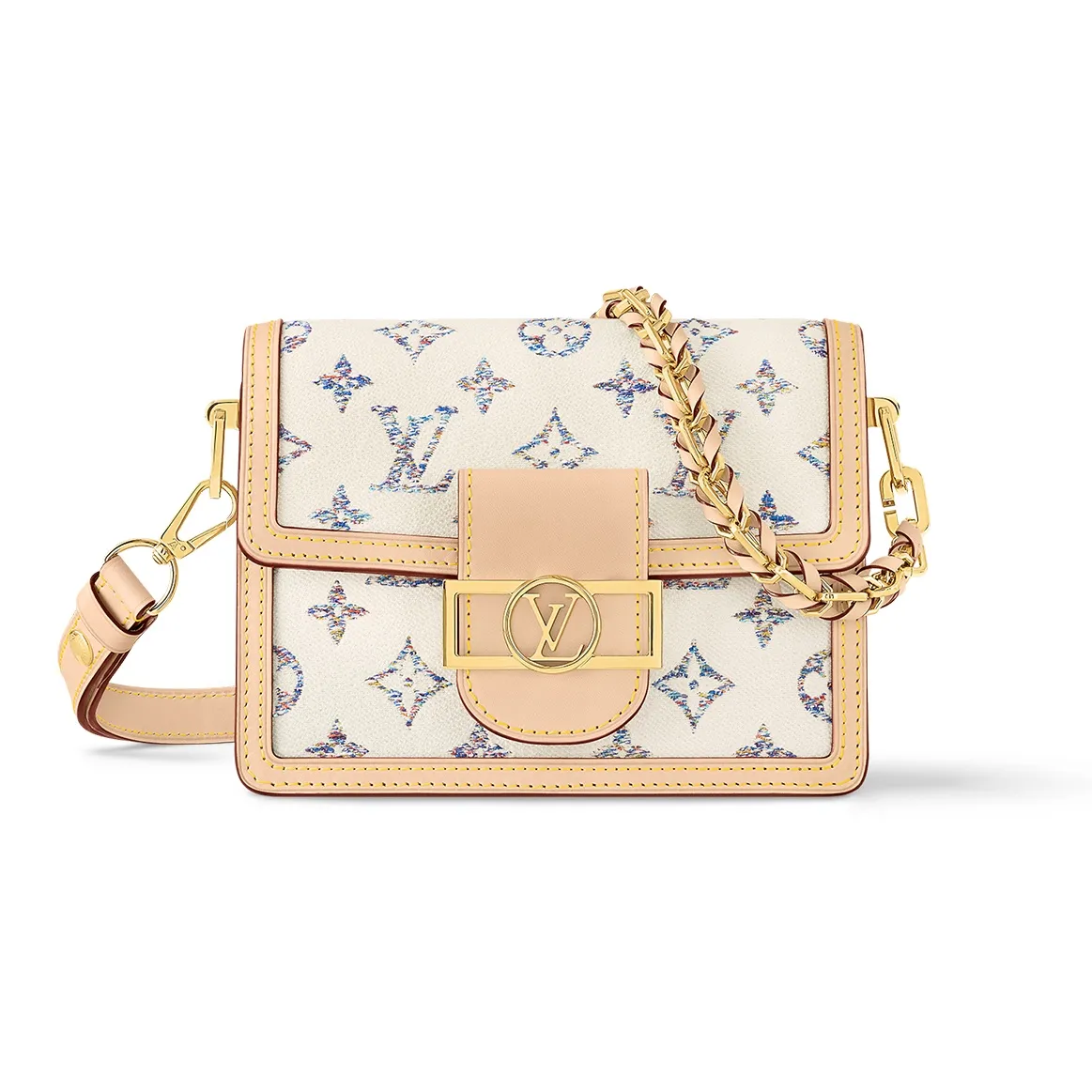 LOUIS VUITTON Leather Dafne Crossbody Bag, Shoulder Bag Women's Multicolor