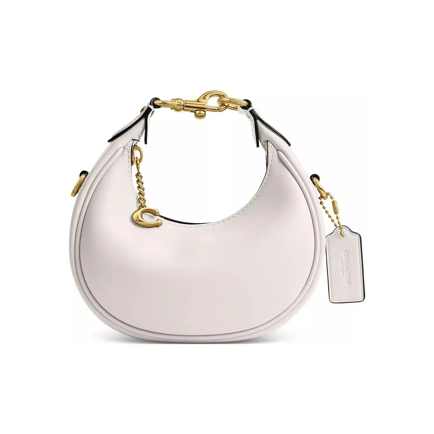 COACH JONIE Кожа Полумесяц Сумка Сумка через плечо Сумка на одно плечо Мини Женская Белая