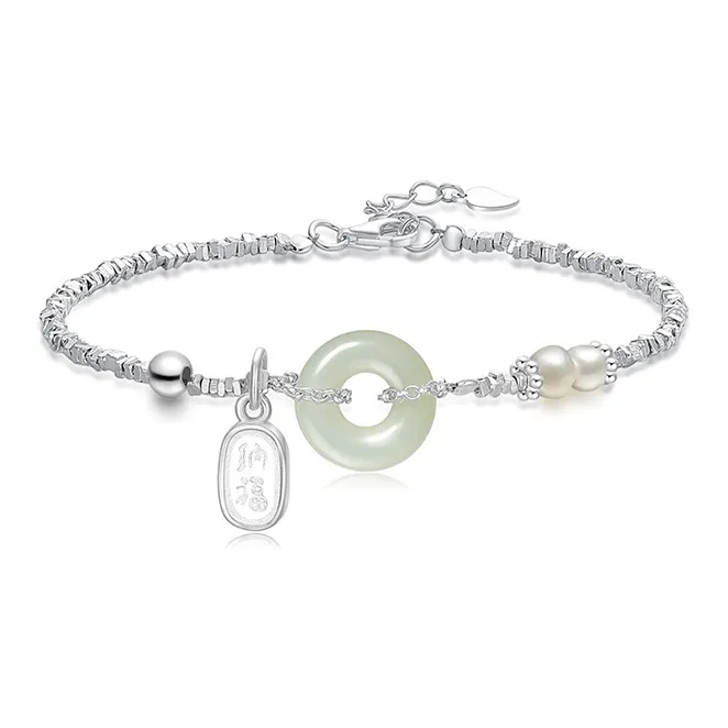 CHAOHONGJI Bracelets Pale Greenish White Jade Women's