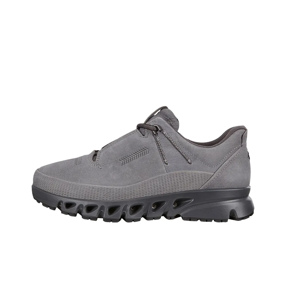 Ecco MULTI Vent Shock Absorbers Slip-Resistant Abrasion-Resistant Low Top Casual Men's Gray Ecco MULTI Vent Shock Absorbers Противоскользящие Устойчивые к истиранию Низкий Топ Повседневный Мужской Серый