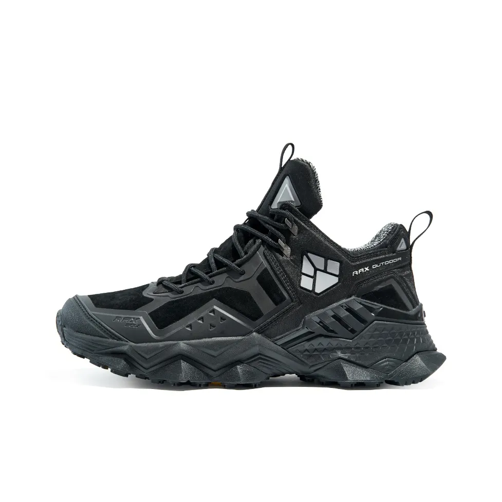 RAX Waterproof Low Top Hiking Shoes Men's Pure Black