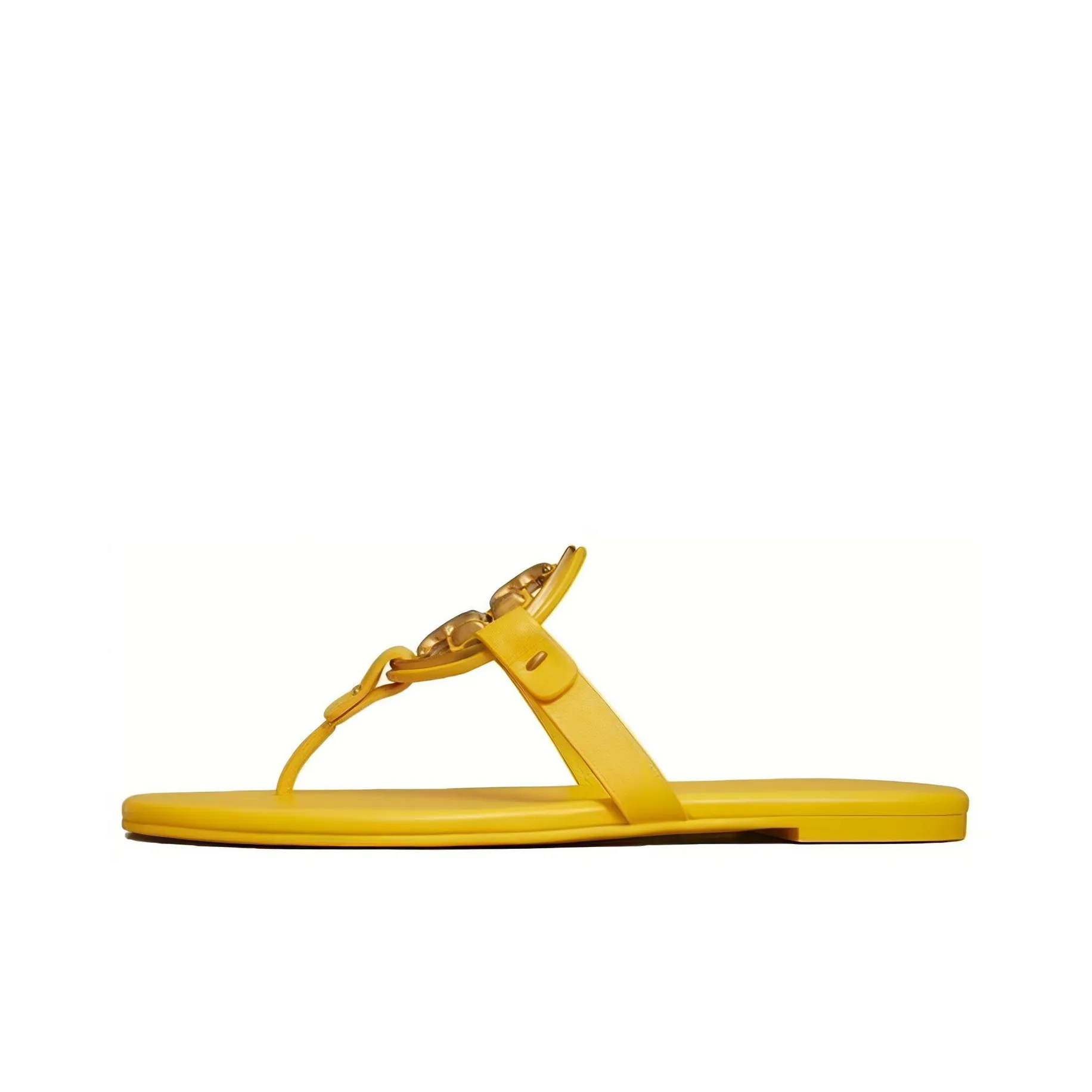 TORY BURCH Miller Soft Logo-plaque Leather Slides