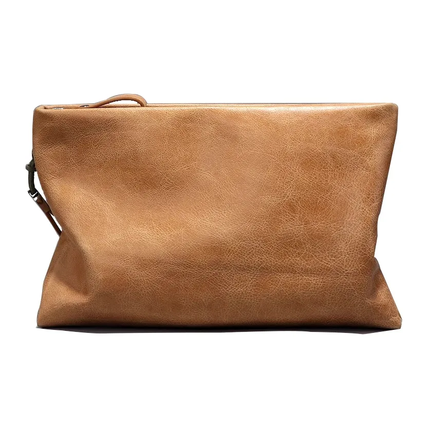 PULUWIRR Cow Leather Fashion Men's Water Repellent Durable Wear Resistant Bag Regular Unisex