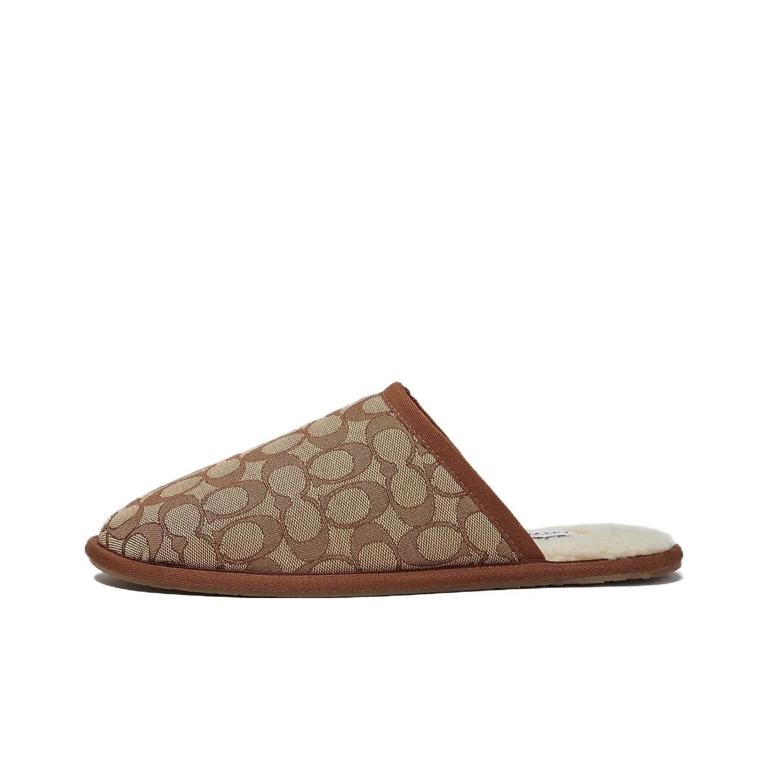COACH Rubber Sole Closed Toe Slippers Men's Brown