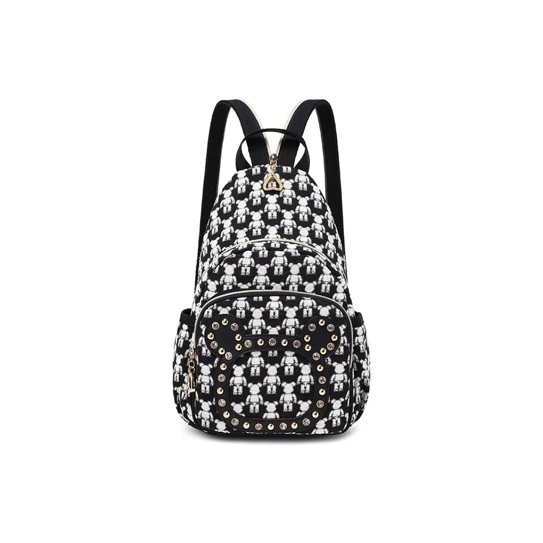 Flower Trojan Horses Oxford Backpack Shoulder Bag Sling Bag Regular Unisex Black/Green/Purple/Blue