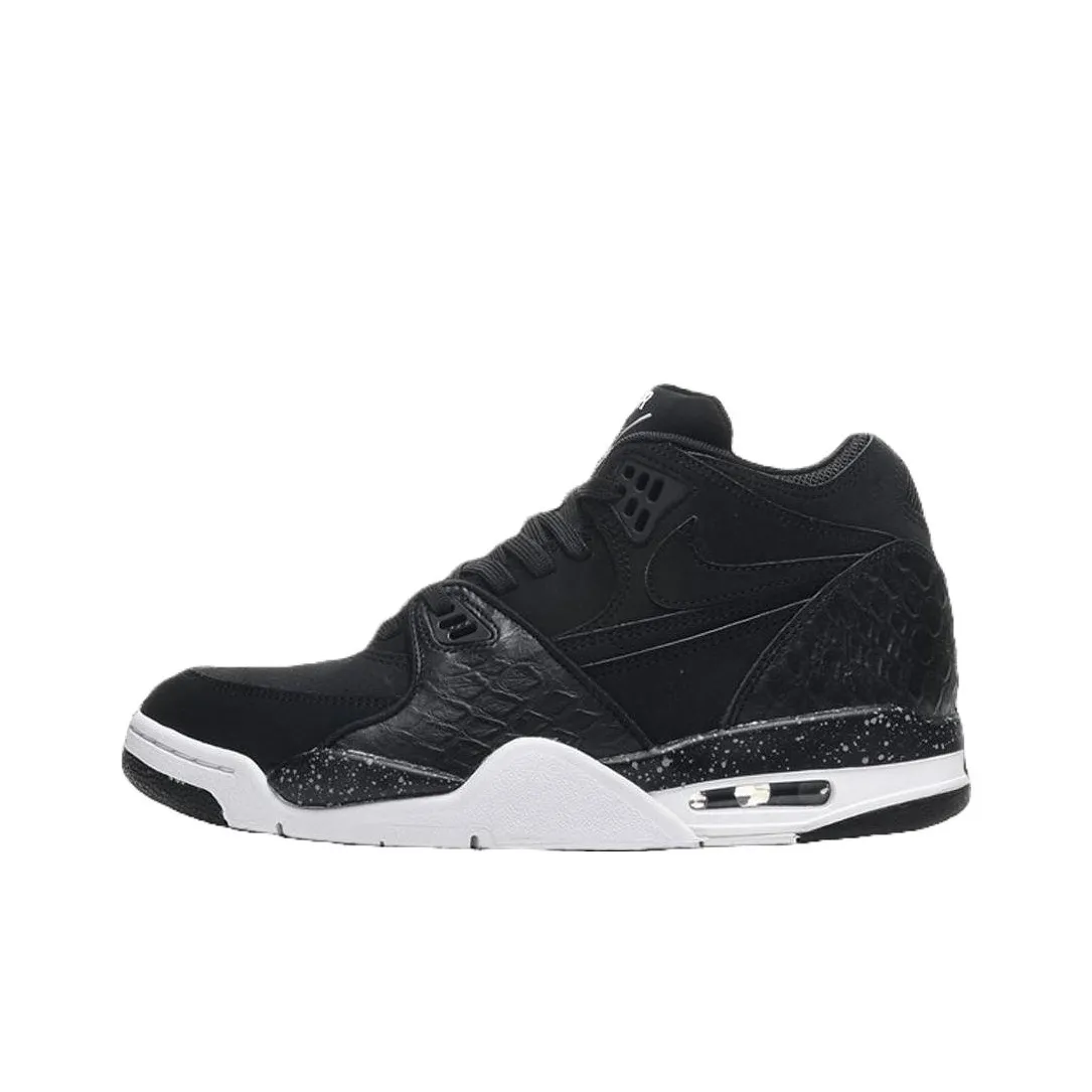 Nike Air Flight 89 Cushioning, Wear Resistant Mid Top Vintage Basketball shoes med Men's Black