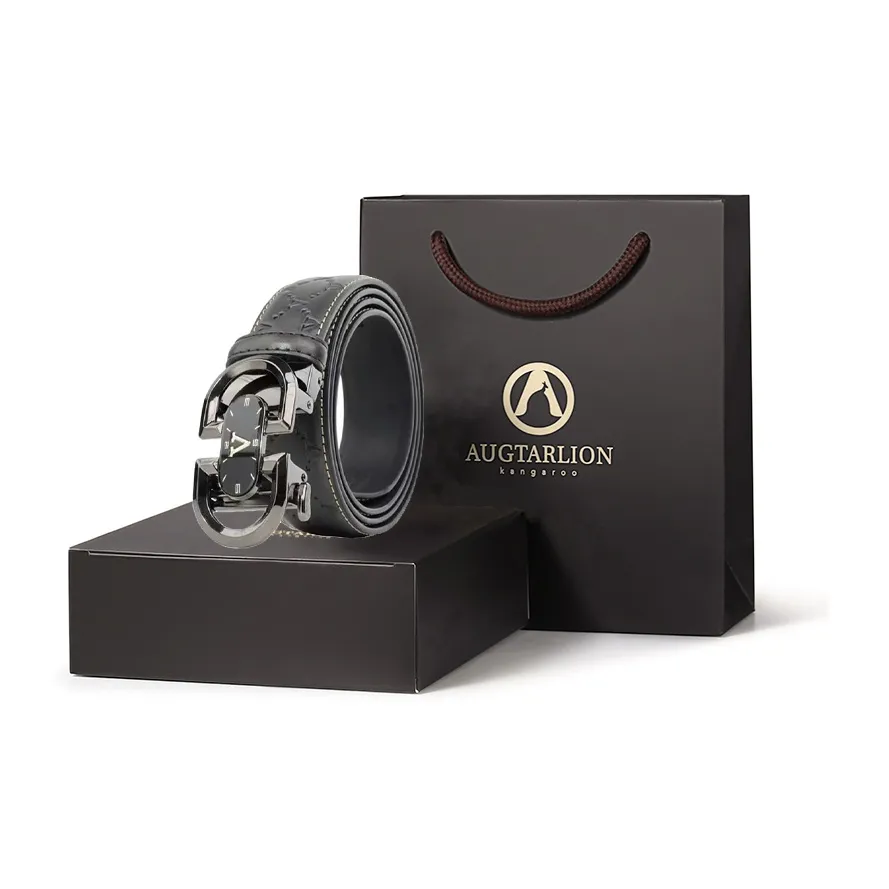 AUGTARLION Винтаж UNIQUE Дизайн V-образный вырез Коровья кожа Ремни Мужской Ширина 3,5CM