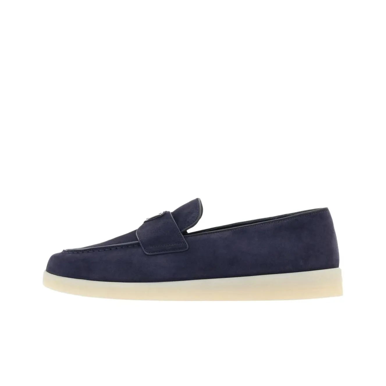 PRADA Logo Plaque Slip On Loafers