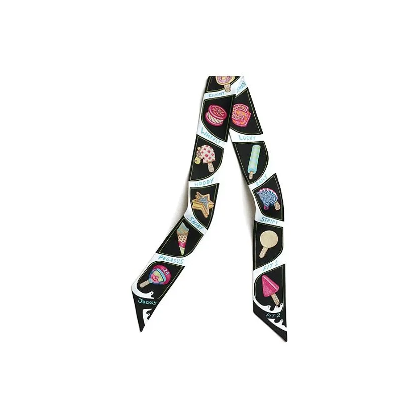 HERMES Шарфы из шелка Тутовый женские черные