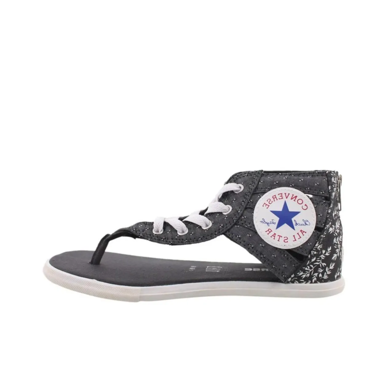 Converse High Top All Star Chuck Taylors Sandals Cushioning Wear Resistant Casual Shoes Women's Gray White